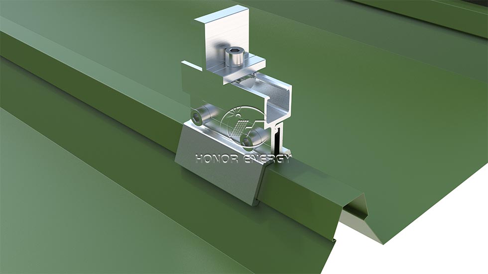 Solar roof kliplok mount