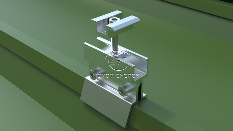 Solar roof kliplok mount